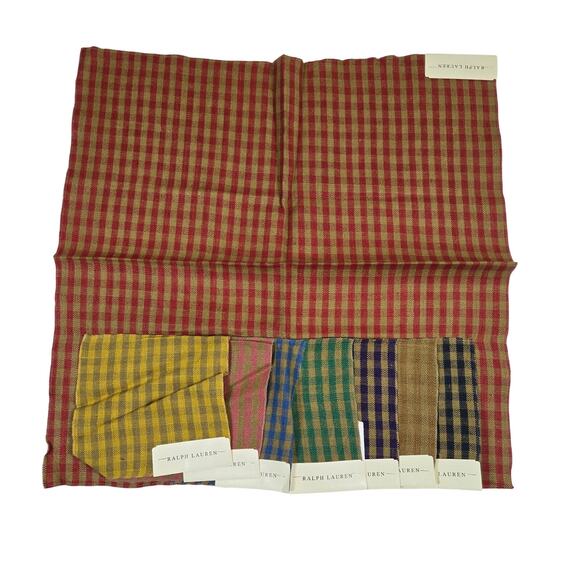 Ralph Lauren Other - VTG Ralph Lauren Upholstery Fabric Remnant Sonoma Gingham Mesa Red 27x27 0772